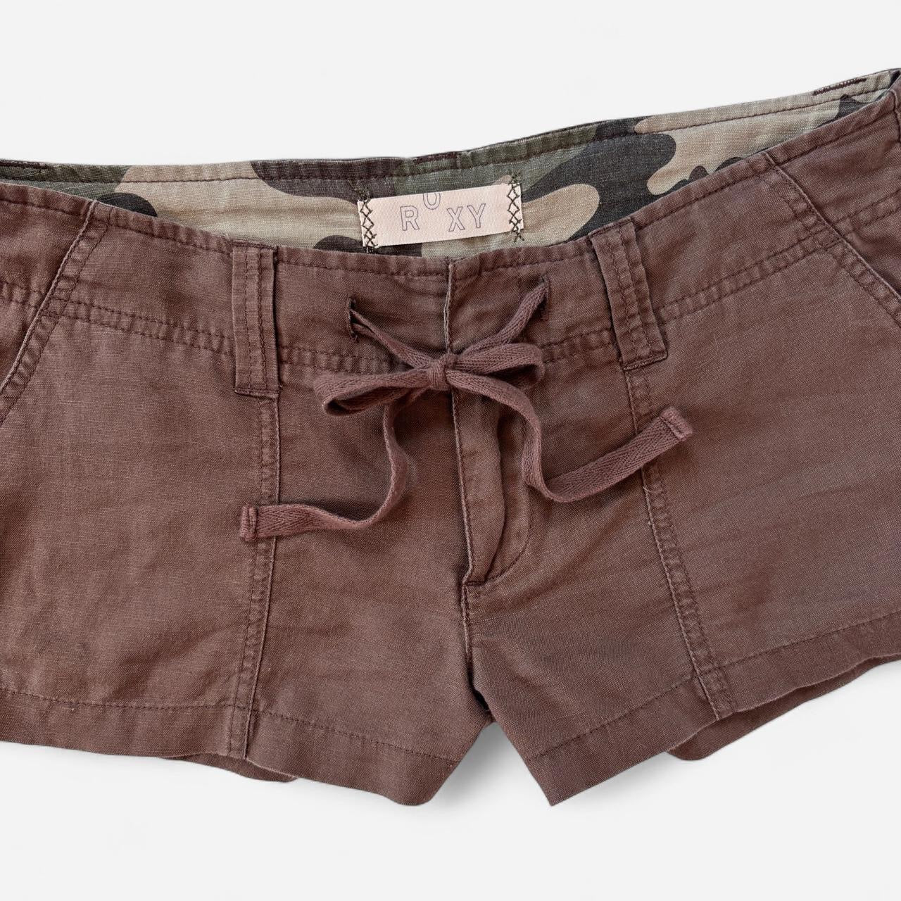 Y2K Roxy Linen Blend Shorts (XS/S)