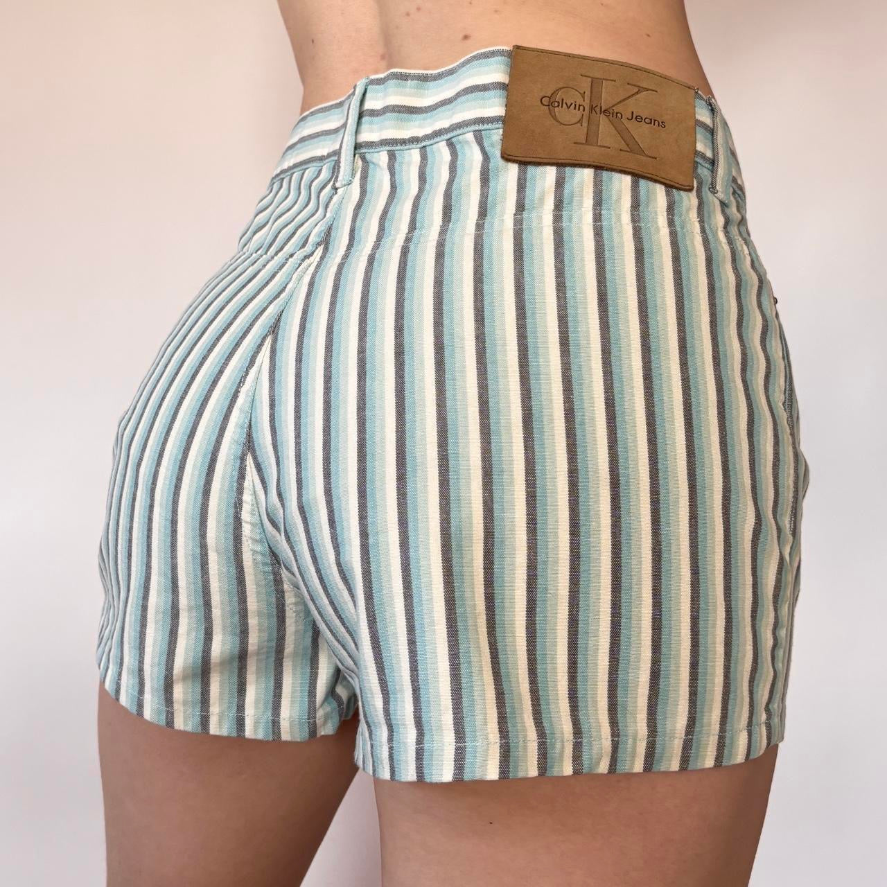 90s Calvin Klein Stripy Shorts (M)