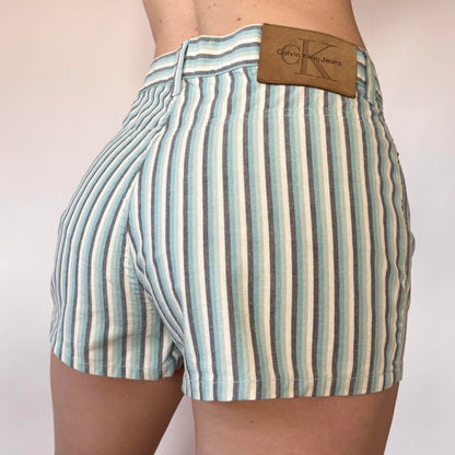 90s Calvin Klein Stripy Shorts (M)