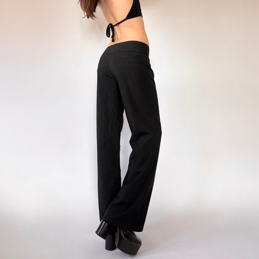 2000s Low Rise Pinstripe Trousers (S)