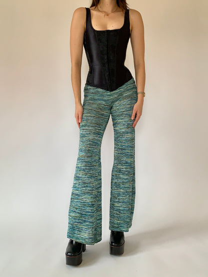 Vintage Aqua Knit Flares - S/M