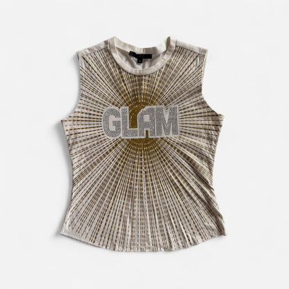 Y2K Glam Studded Top (M)