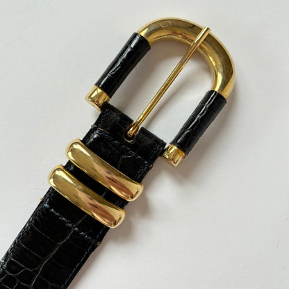 90s Italian Leather Belt (M)