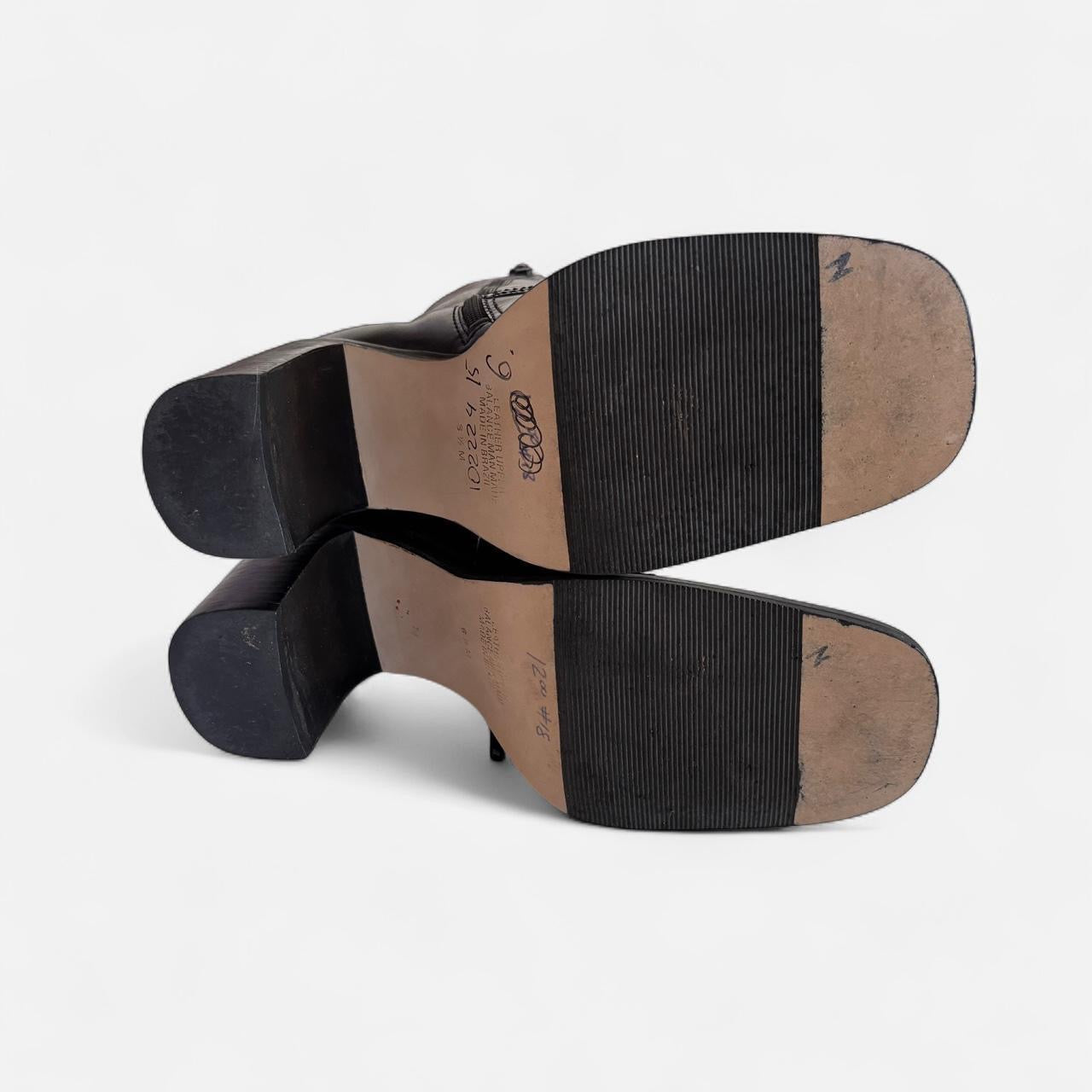 2000s Heeled Lace-Up Boots (6.5)