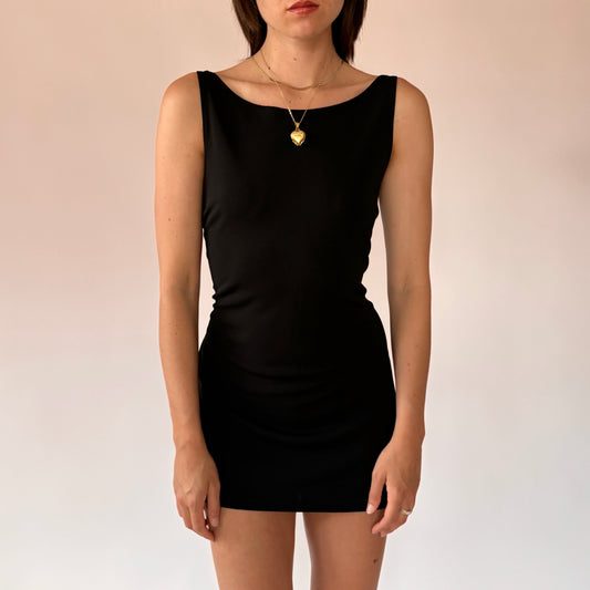 90s Noir Mini Dress (M)