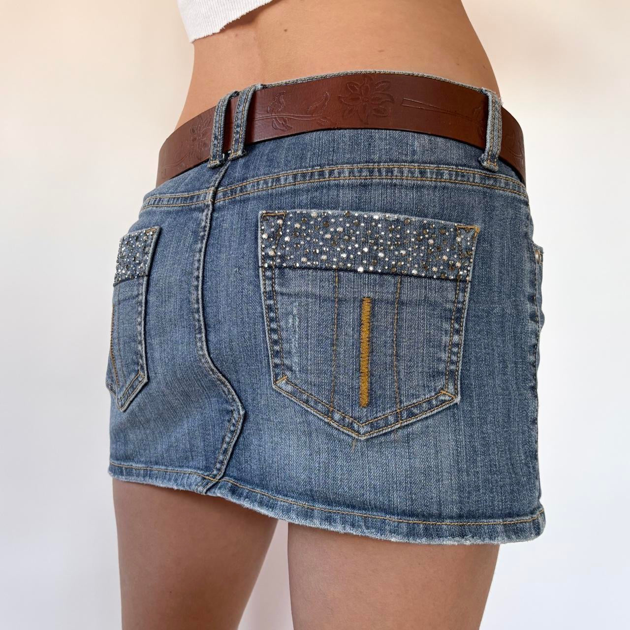 Floral Embossed Brown Leather Belt