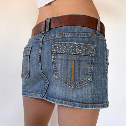 Floral Embossed Brown Leather Belt