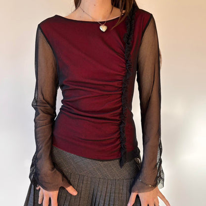 90s Layered Mesh Top (L)