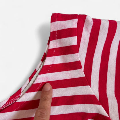 90s Striped Button Crop Top (S/M)