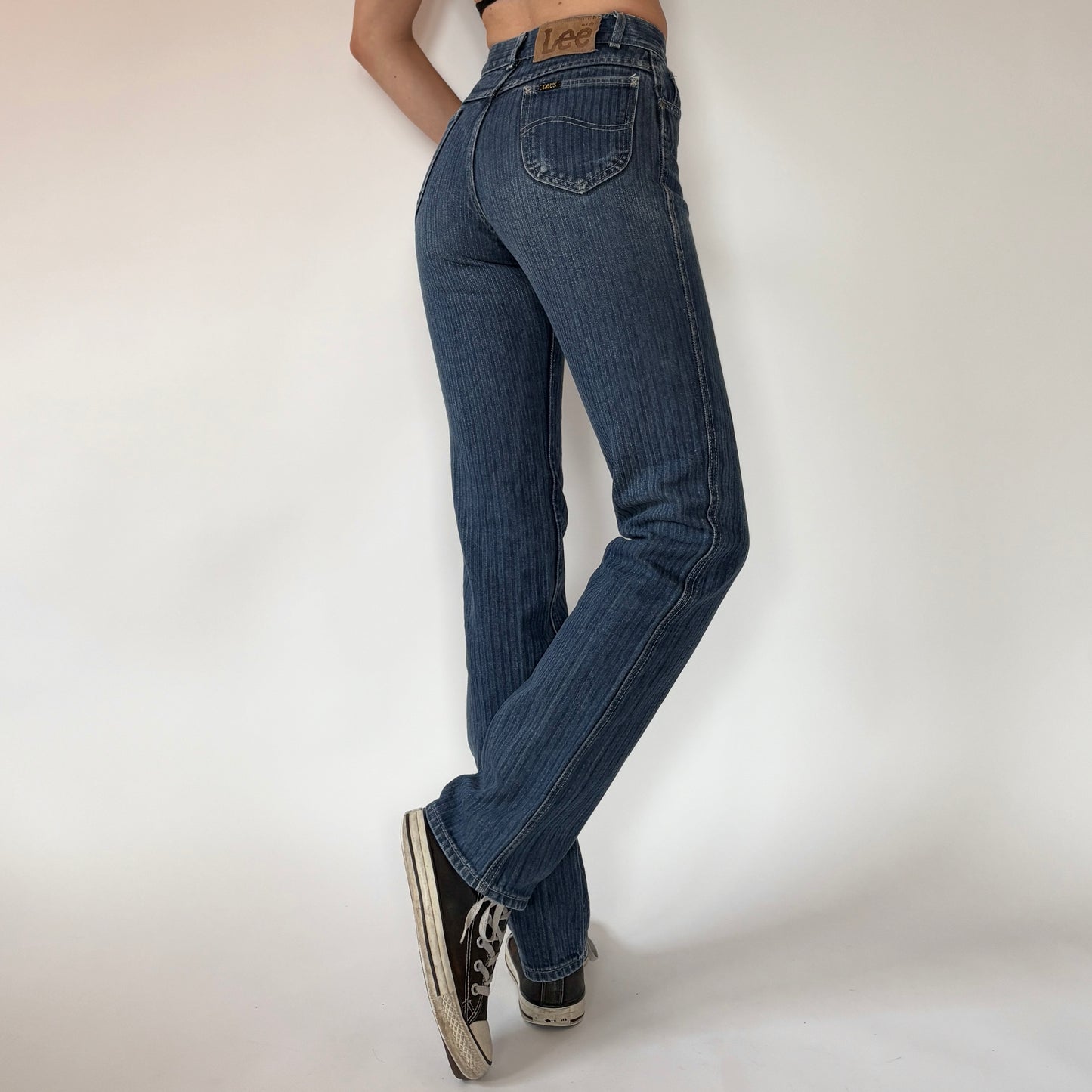 90s Lee Pinstriped Jeans (XXS)