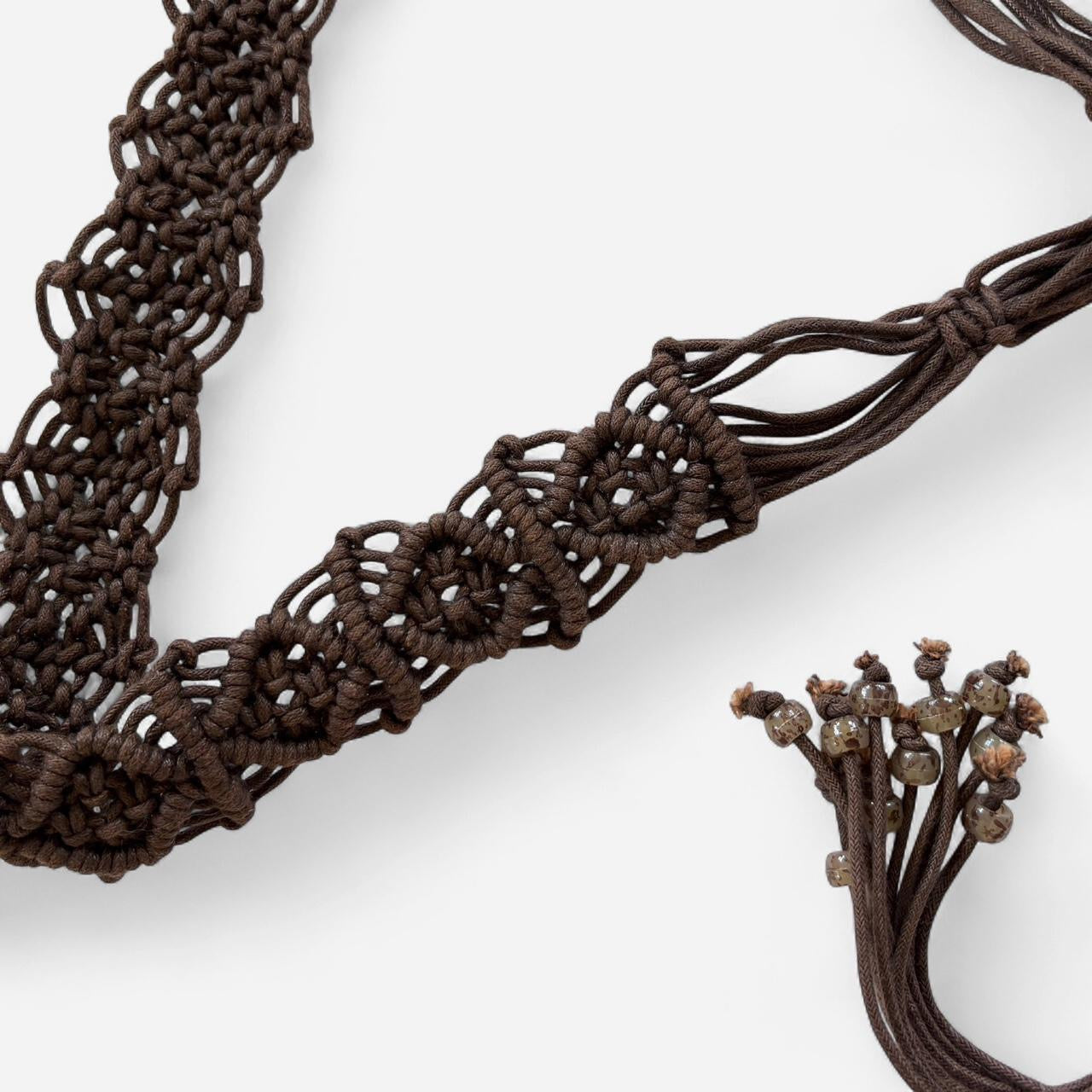 Boho Beaded Tie Belt