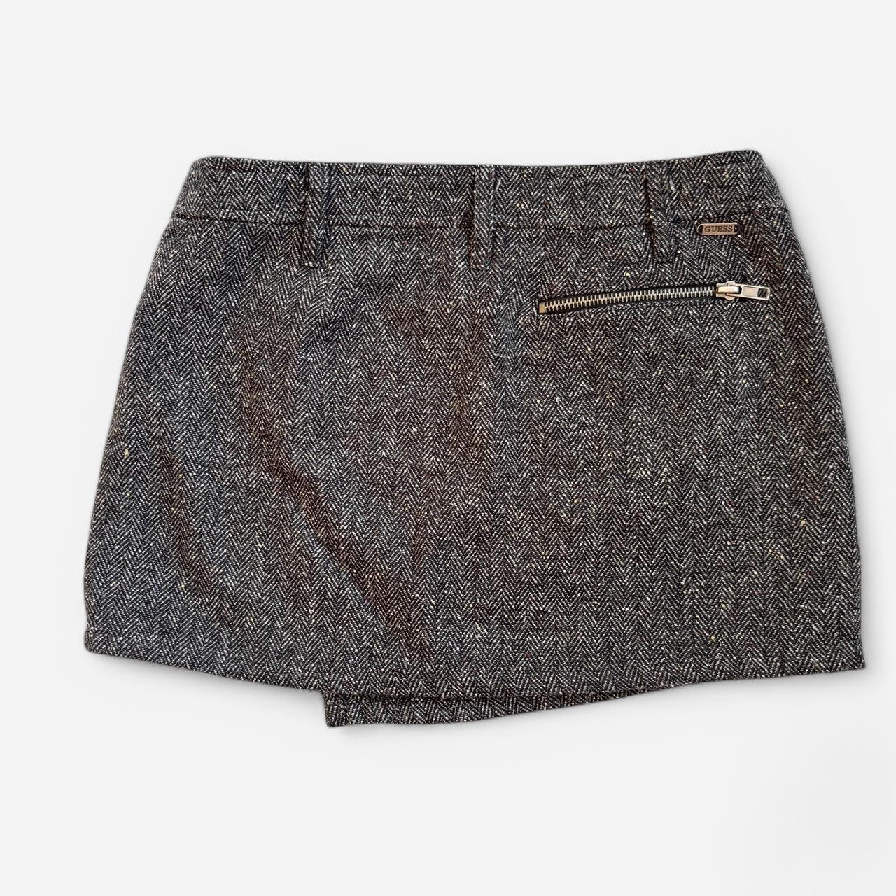Y2K Guess Zipper Mini Skirt (XS)