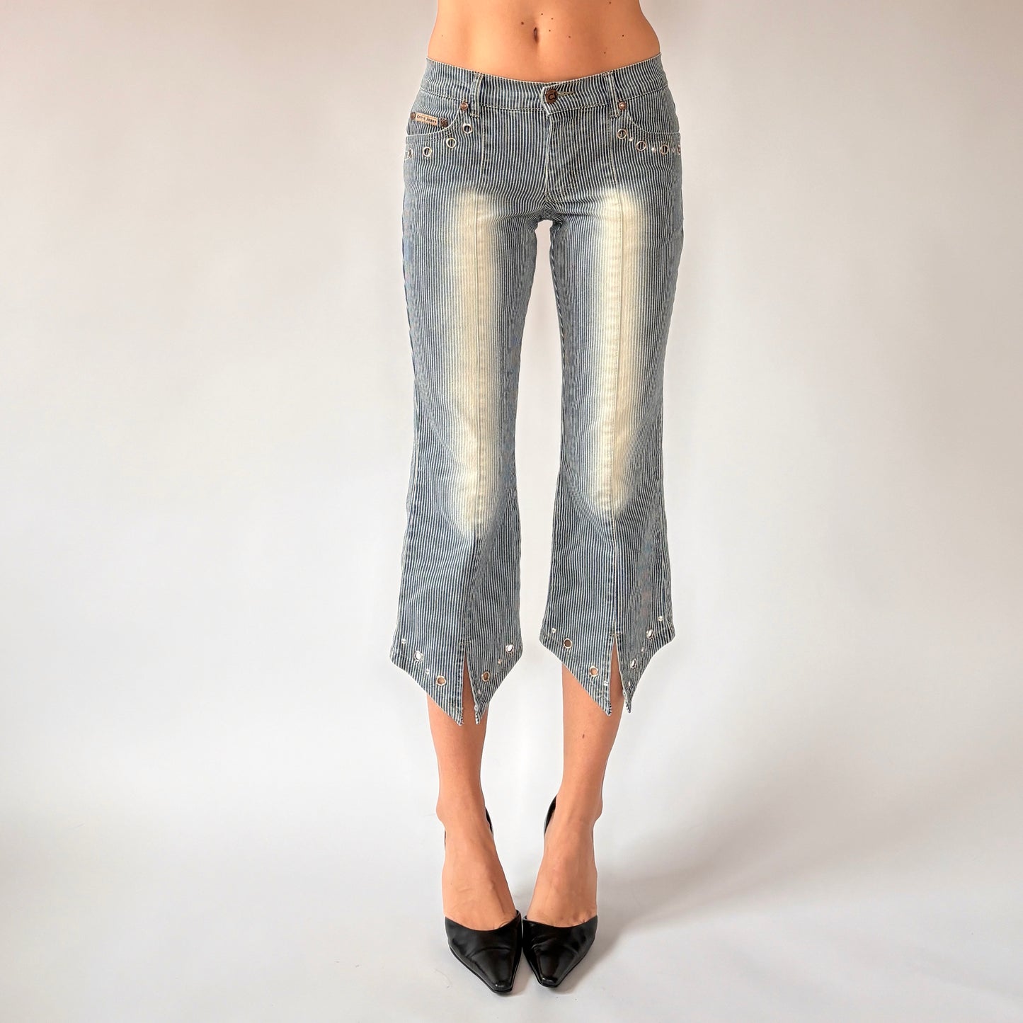 Y2K Pinstripe Capris (XS)