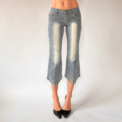 Y2K Pinstripe Capris (XS)