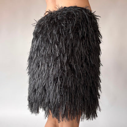 2014 Lanvin Fuzzy Tinsel Skirt (S)