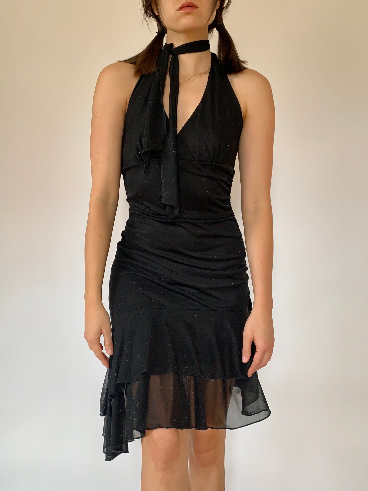 Y2K Glitter Midi Dress