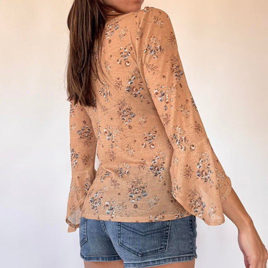 Y2K Mesh Boho Top (L)