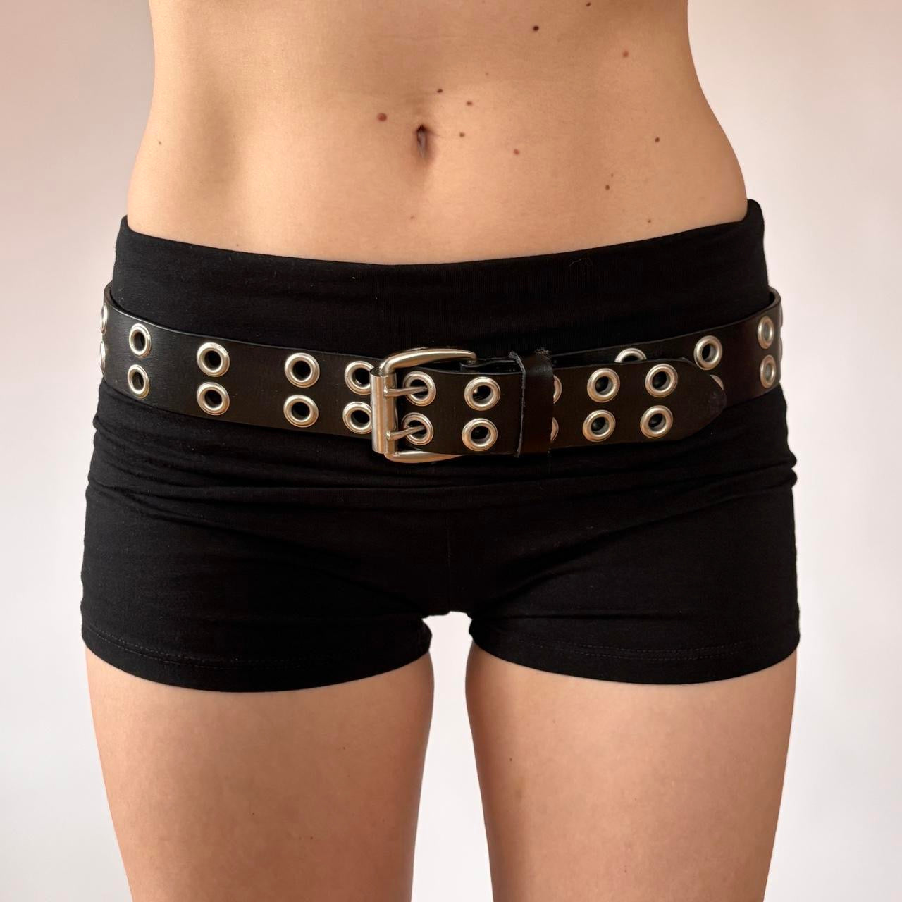 Genuine Leather Grommet Belt (XS/S)