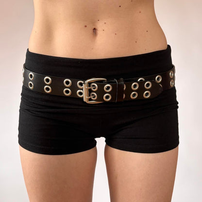 Genuine Leather Grommet Belt (XS/S)
