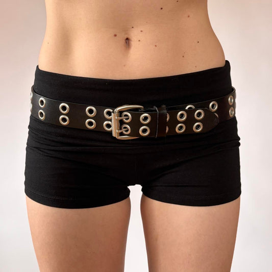 Genuine Leather Grommet Belt (XS/S)