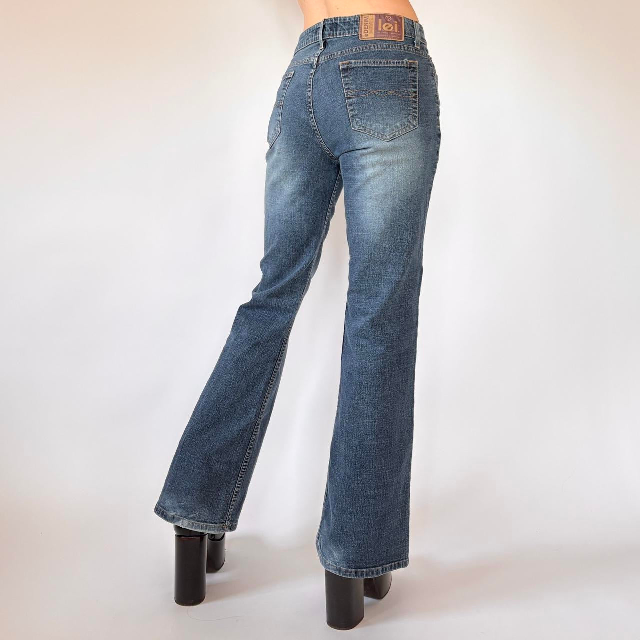 Y2K Faded Flare Jeans (M)