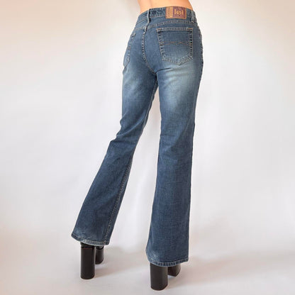 Y2K Faded Flare Jeans (M)