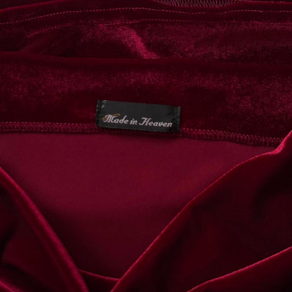 90s Red Velvet Cowl Neck Top (M)