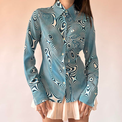 Y2K Benetton Psychedelic Cyber Top (S)