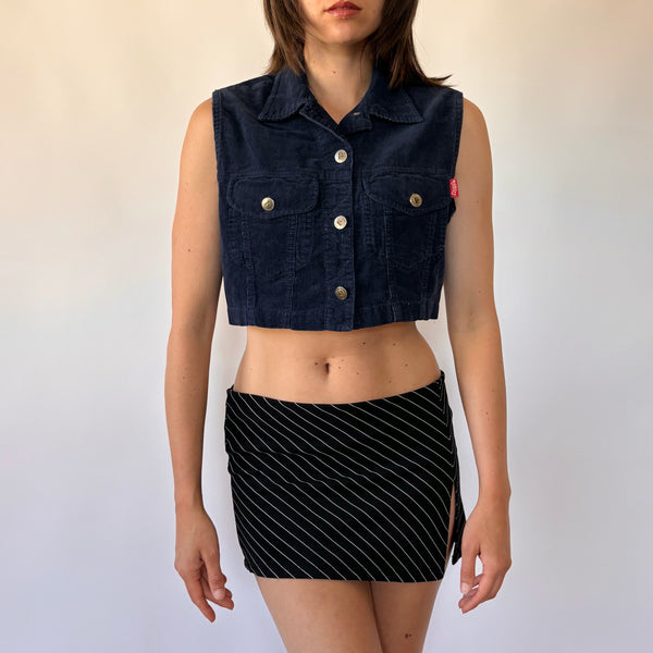 90s Corduroy Cropped Vest (S/M)