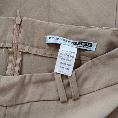 Y2K Nude Flare Trousers (XS)