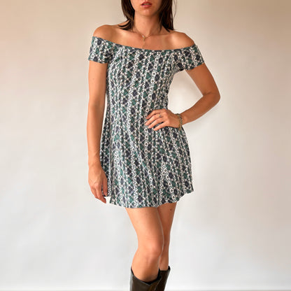 90s Plaid Mini Dress (S)