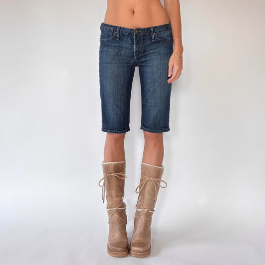 Y2K Low Rise Denim Bermuda Shorts (S/M)