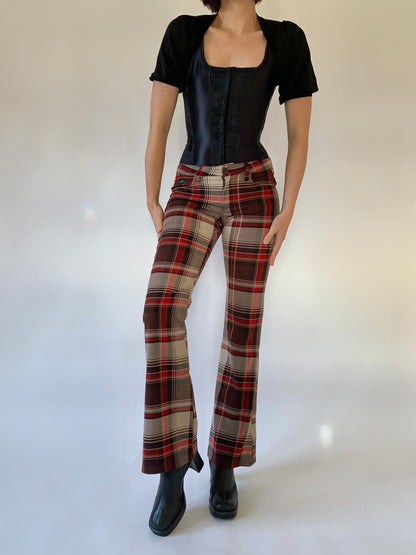 Vintage Plaid Flares - XS