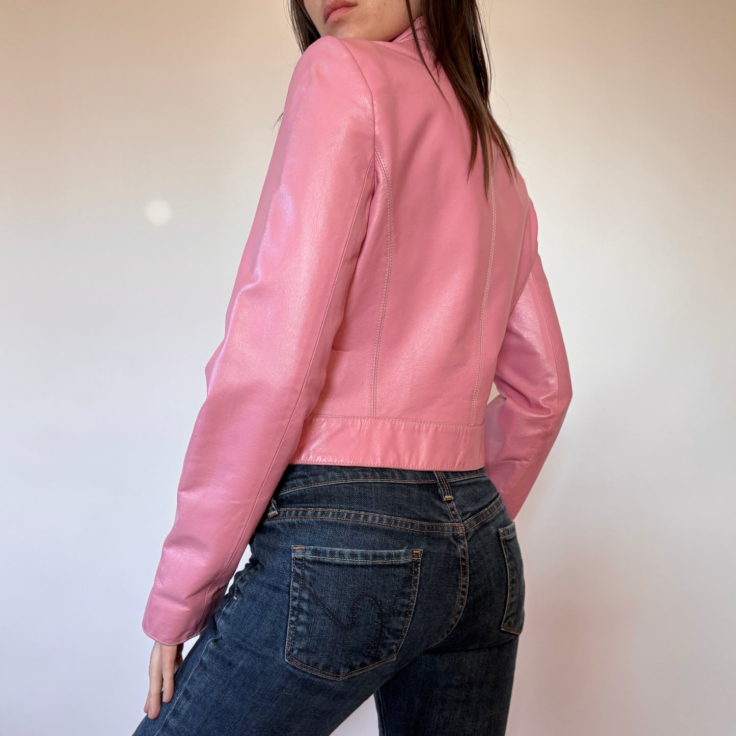 Wilson’s Leather Pink Moto Jacket (XS)