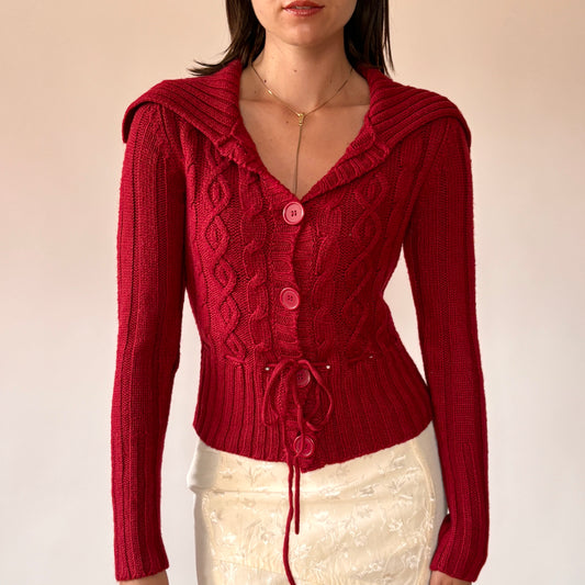 90s Burgundy Cardigan (S)
