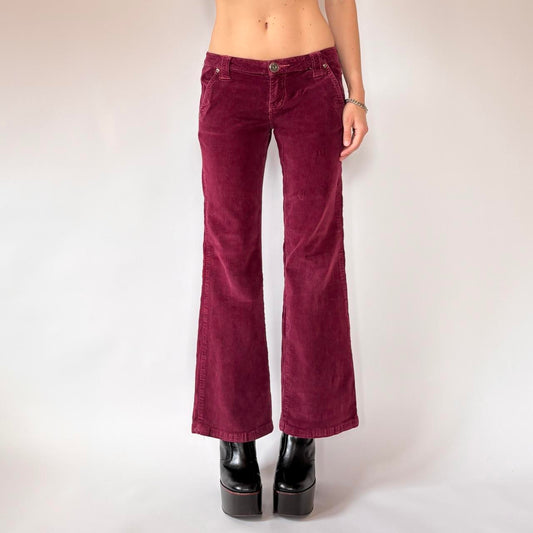 Y2K Low Rise Corduroy Flares (S)