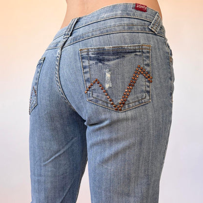 Y2K Low Rise Flare Jeans (XS)