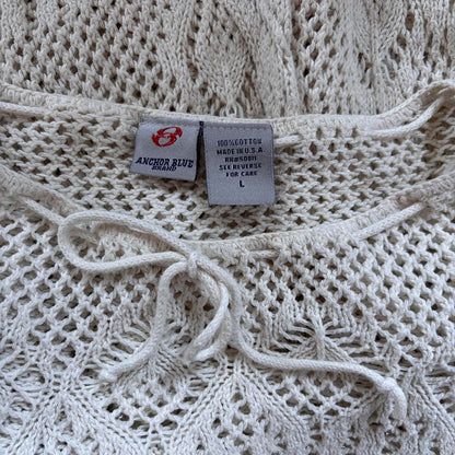 90s Crochet Bell Sleeve Sweater (M/L)