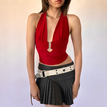 Y2K Cherry Halter (XS/S)