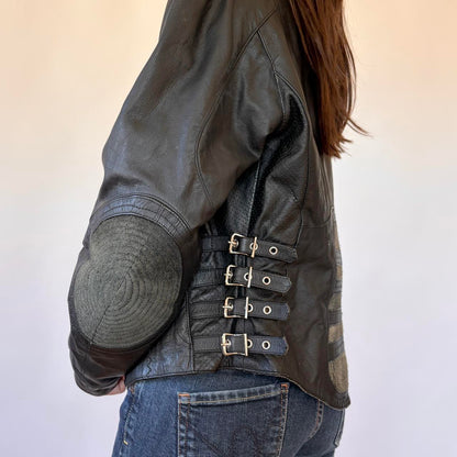 90s Bombshell Leather Moto Jacket (S)