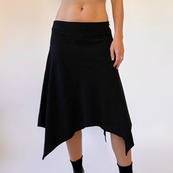 90s Asymmetrical Pinstripe Skirt (S/M)