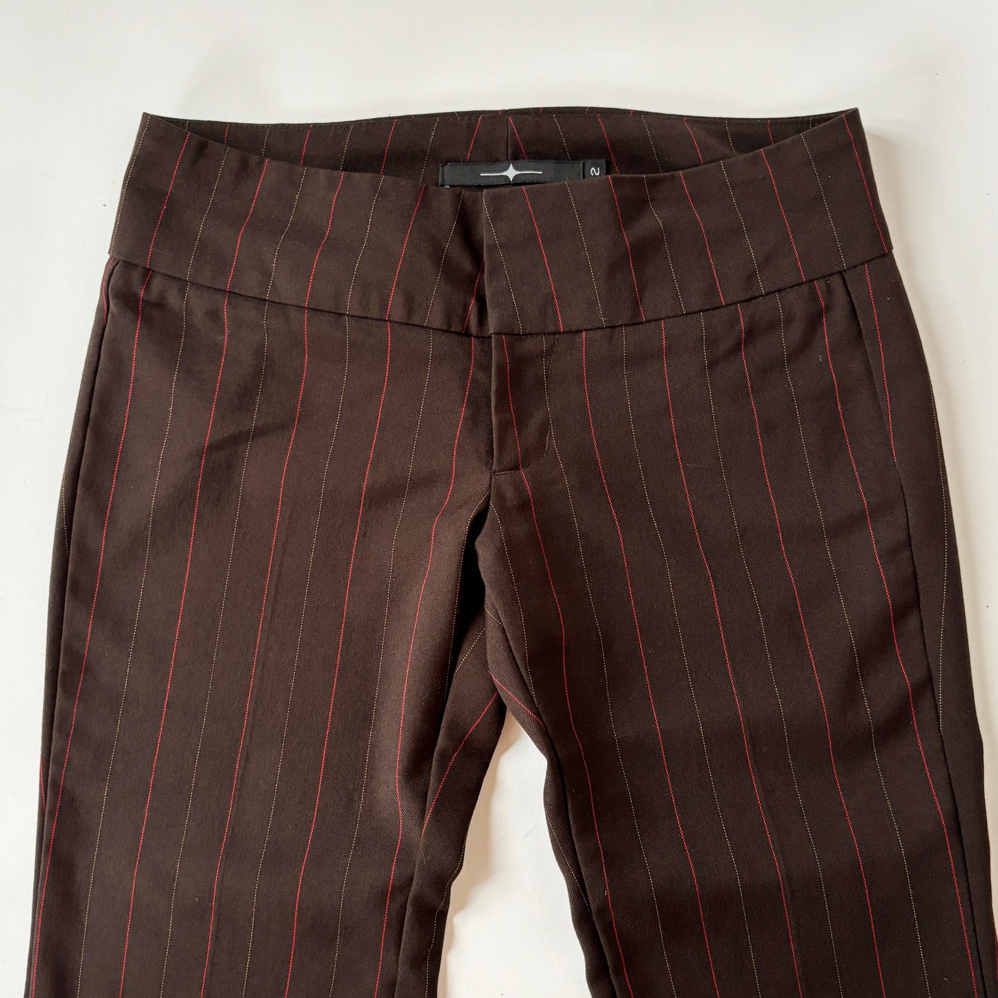 2000s Corpcore Pinstripe Trousers (S)