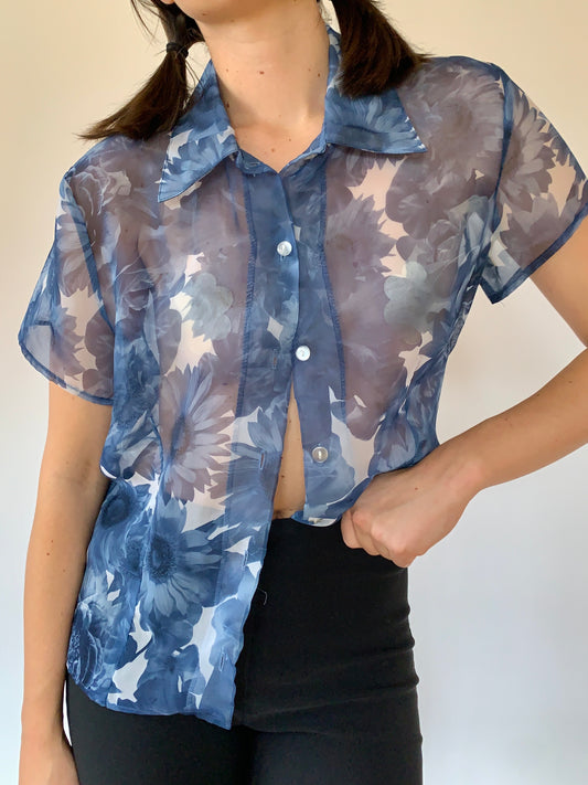 Vintage 1990s Sunflower Blouse