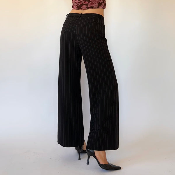 2000s Corpcore Pinstripe Flares (S)