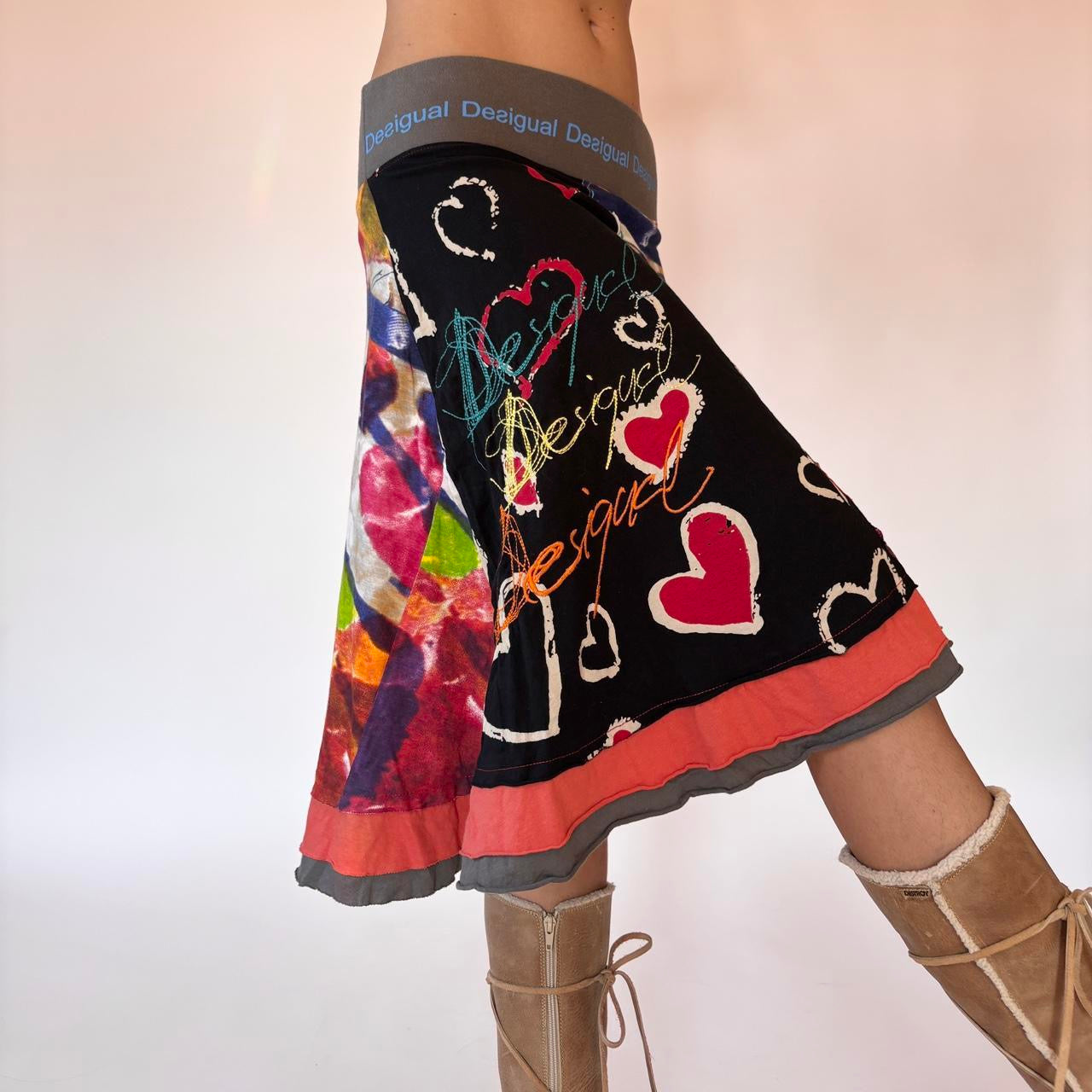 Desigual Graphic Midi Skirt (L/XL)