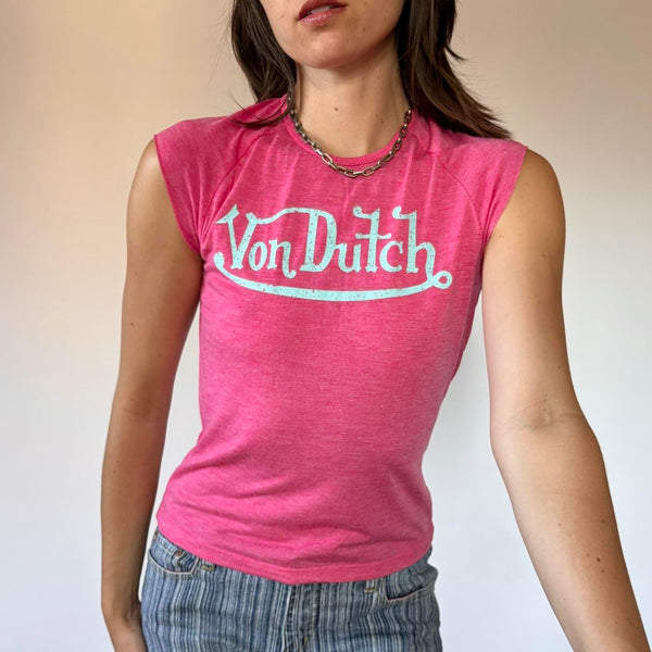 Von Dutch Y2K Baby Tee (S/M)