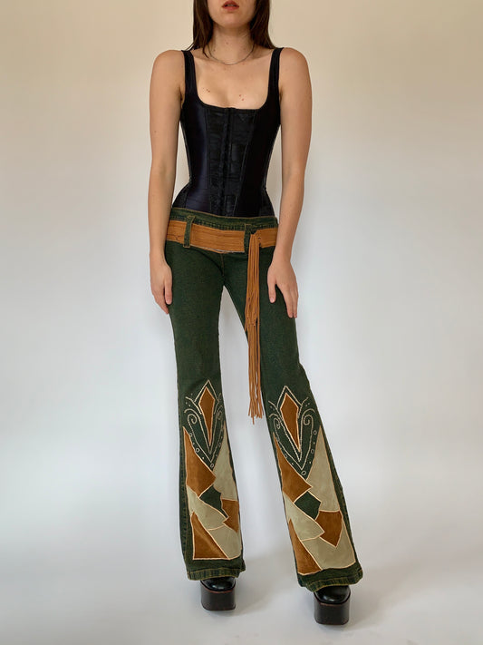 Y2K Boho Jeans - Small