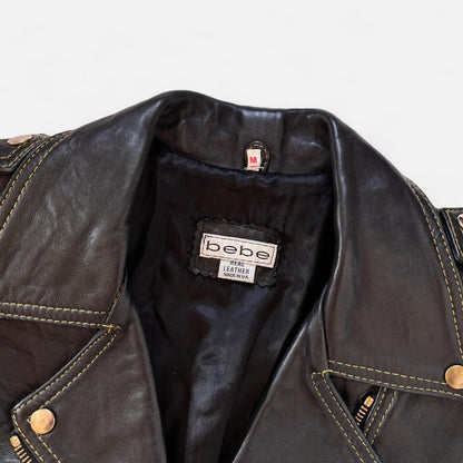 Bebe Leather Moto Jacket (M)