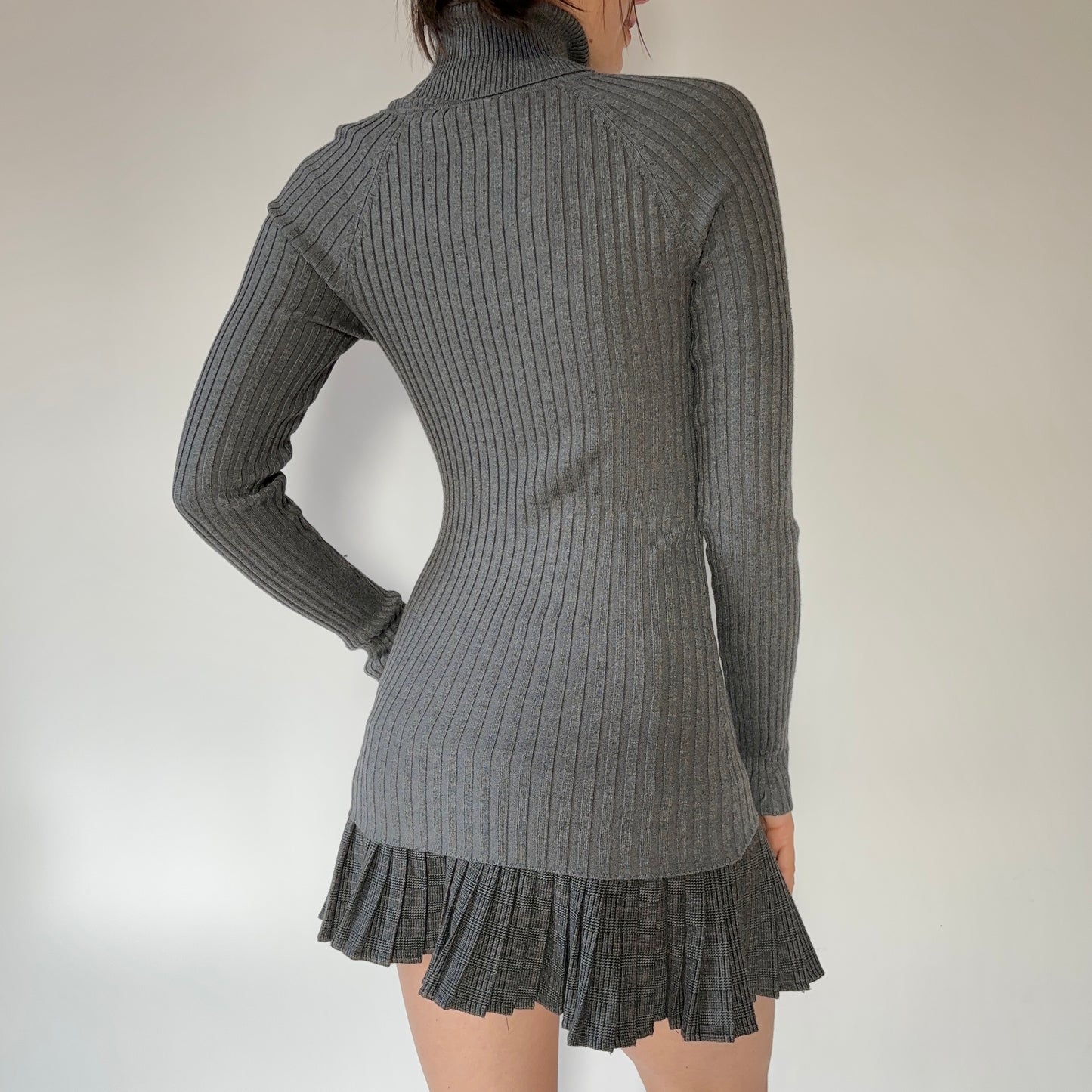 2000s Charcoal Ribbed Turtleneck (S)