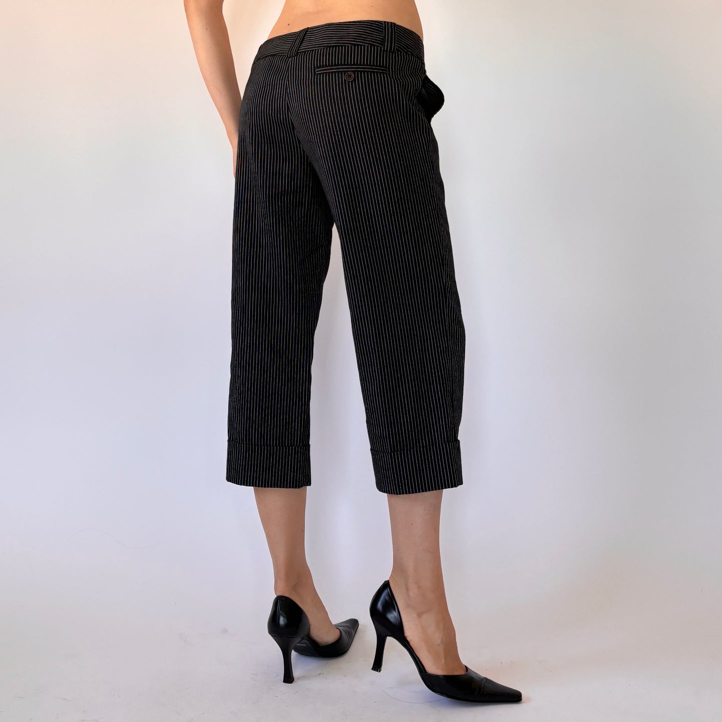 Y2K Pinstripe Capris (S)